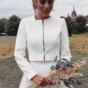 Wedding Cashmere Jacket with buttons